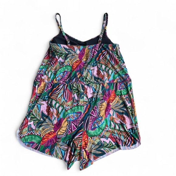Beyond Control Size 14 Leaf It To Me Blouson Romper Swim Lined Adjustable Beach - Picture 4 of 12